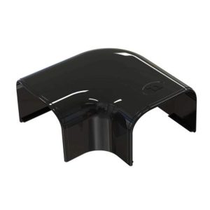Zwarte haakse bocht 74x55mm 90 graden