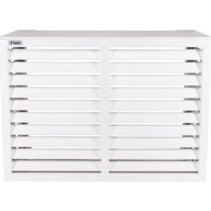 Floli Kunststof Airco Cover Buitenunit Omkasting  Houtlook Wit Wandmontage