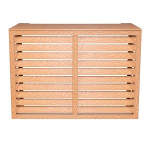 Floli Kunststof Airco Cover Buitenunit Omkasting Douglas Houtlook Wandmontage